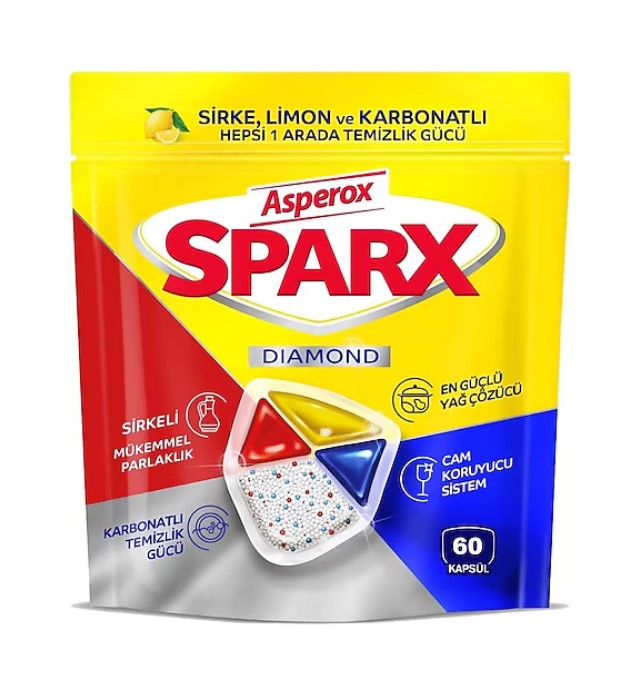 Asperox Sparx Diamond Bulaşık Makinesi Kapsülü 60\'Lı
