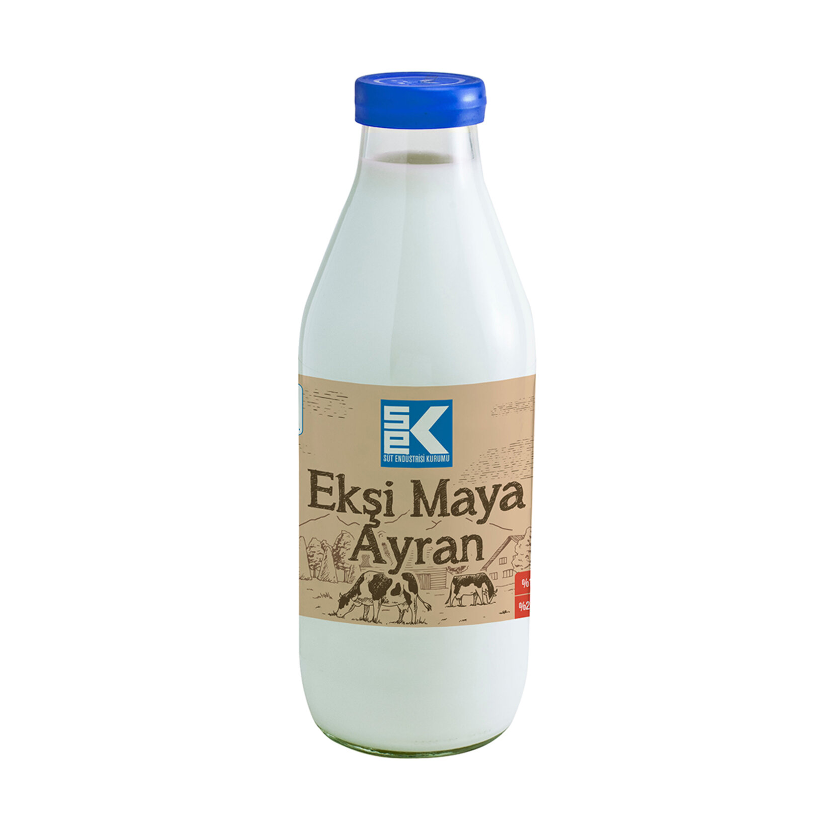 Sek Ekşi Maya Ayran Şişe 1L 12\'li