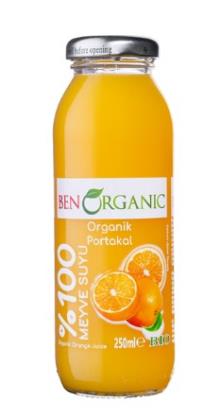 Benorganıc Portakal Suyu 250ml 12 li