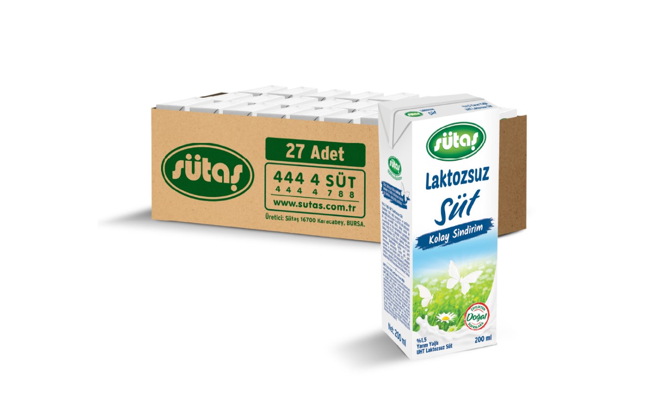 Sütaş Laktozsuz Süt 200 Ml 27\'li
