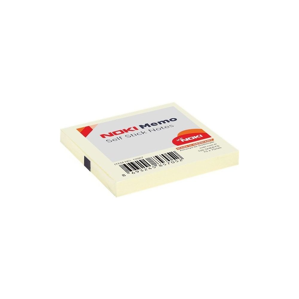 Noki Memo Yapışkanlı Not Kağıdı 75X75 100 Yp 12007 Sarı