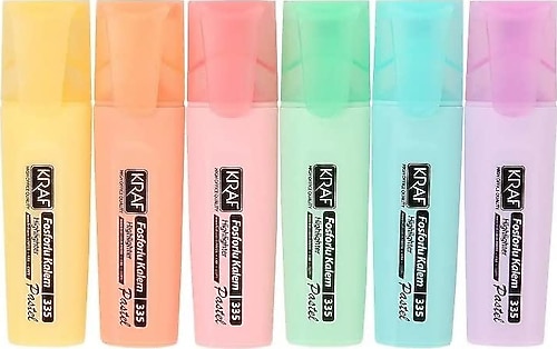 Kraf Fosforlu Kalem Pastel 335 6 Lı