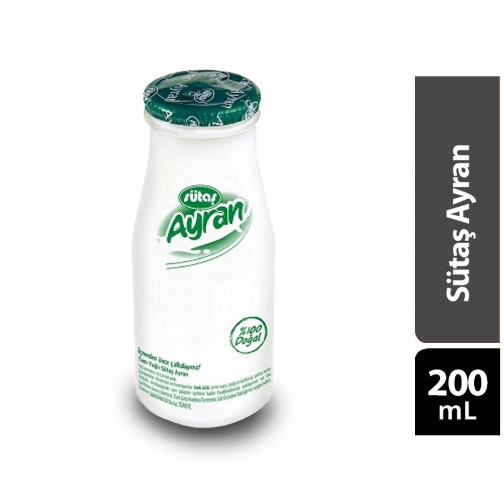 Sütaş Ayran 200 Ml - Cam Şişe 24\'lü