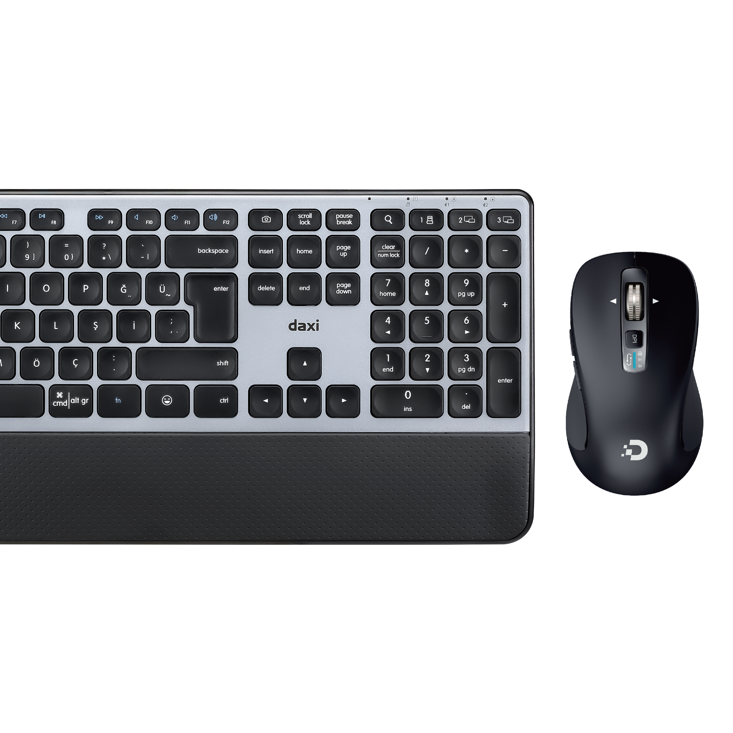 DAXİ MK-550 Klavye Kablosuz Set Bluetooth/ WiFi Siyah Q TR Scissor-Switch+FlyingWhell 3200DPI+Ergono #2