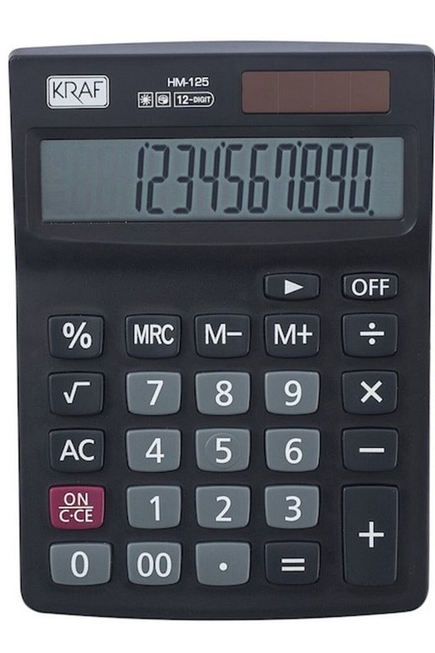 Kraf Hesap Makinesi Masaüstü 12 Hane Hm-125