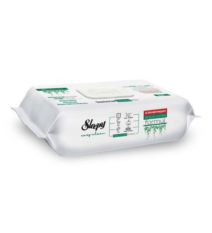 Sleepy Easy Clean Yeşil Beyaz Sabun Katkılı Yüzey Temizlik Havlusu 100 Lü