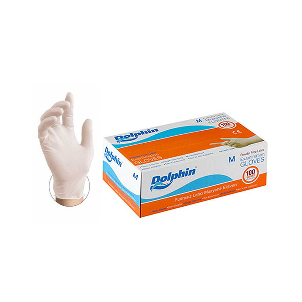 Dolphin Latex Muayene Eldiveni Pudrasız Medıum 100 Lü