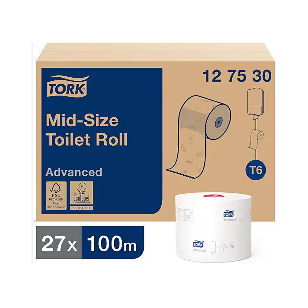 Tork 127530 Çift Rulo Tuvalet Kağıdı 100X27 Li