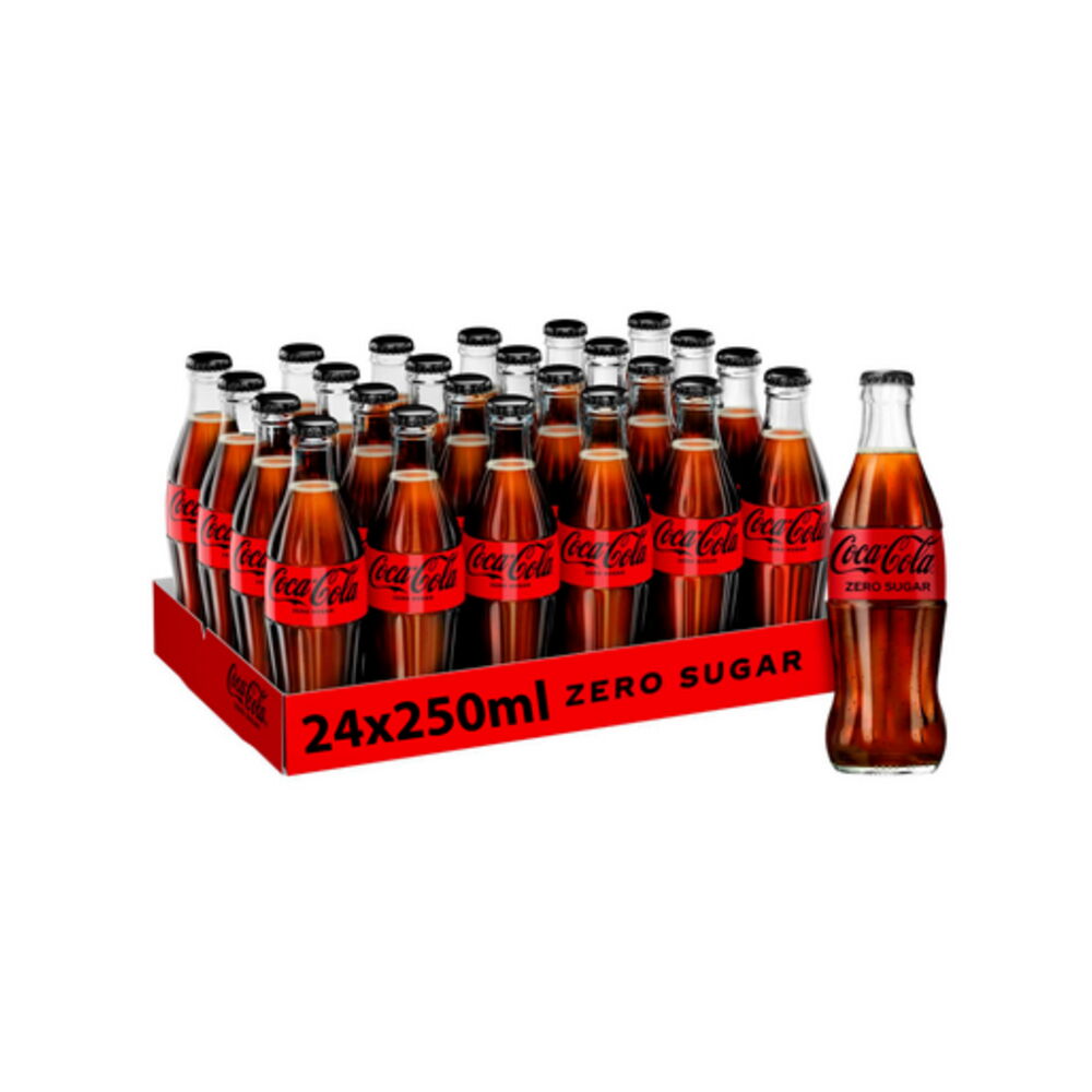 Coca Cola Zero Cam Şişe 250 Ml 24 Lü