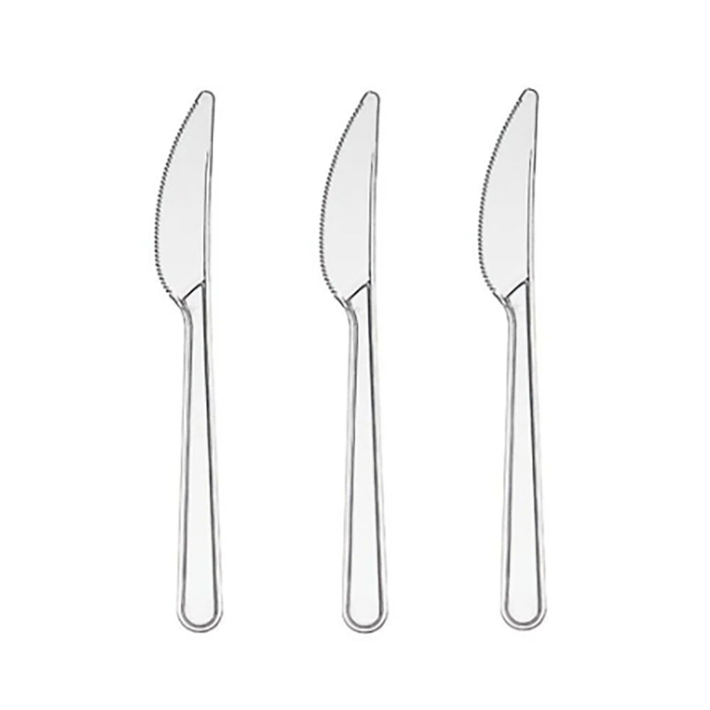 Asorty Plastik Lüks Bıçak Şeffaf 50\' Li