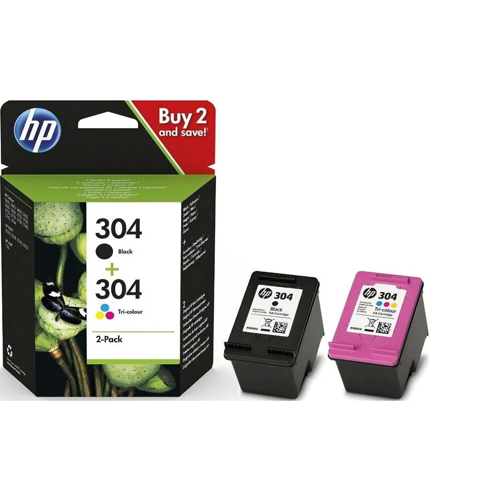 Hp 3Jb05Ae No:304 Mürekkep Kartuş Siyah+Renkli Multi Paket 1N