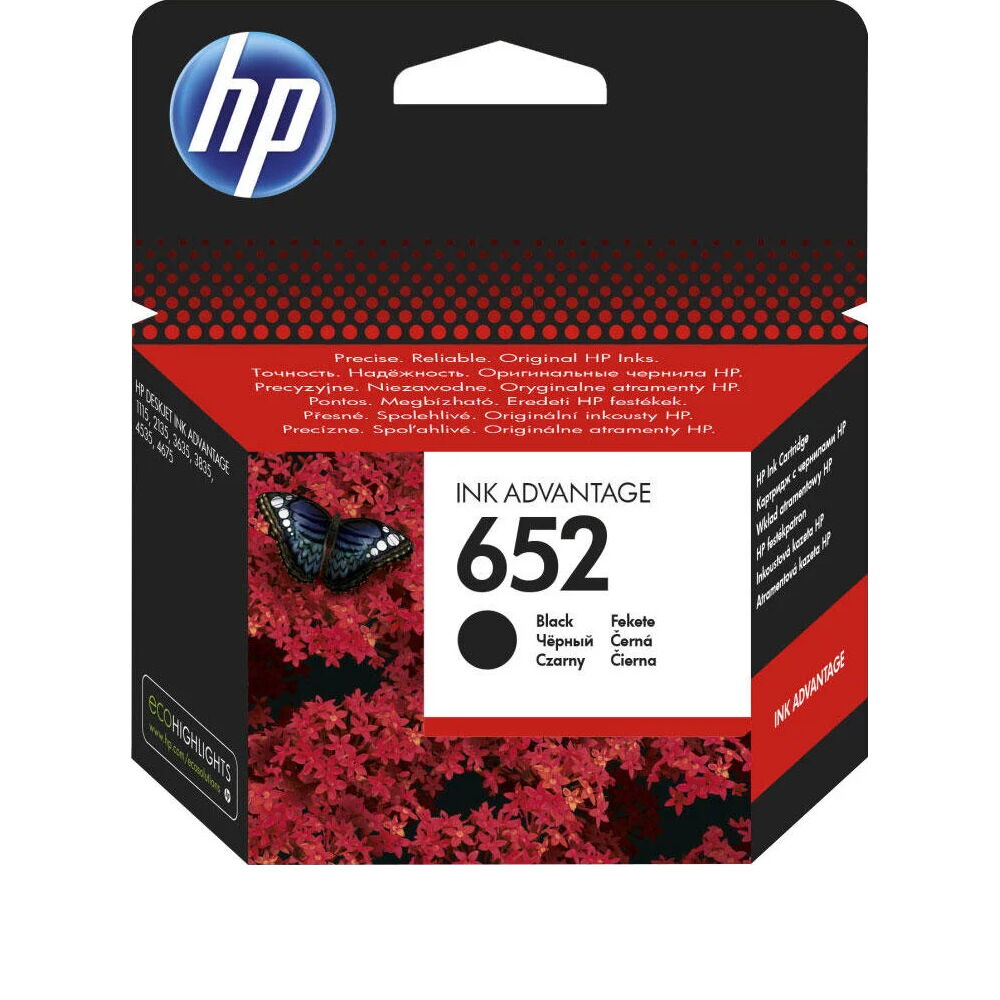 Hp F6V25Ae No:652 Mürekkep Kartuş Siyah 1N