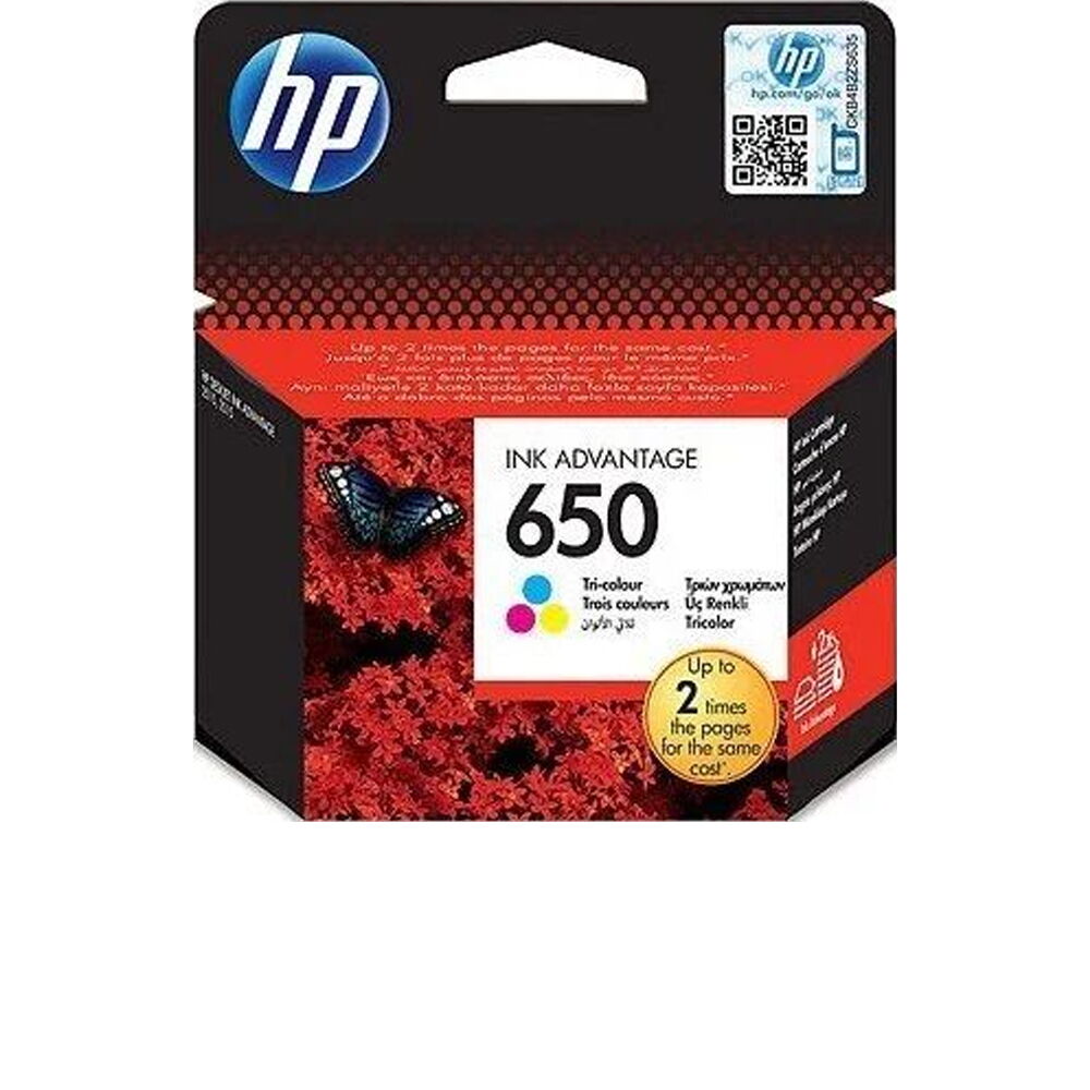 Hp Cz102Ae No:650 Mürekkep Kartuş 200 Sayfa Renkli 1N