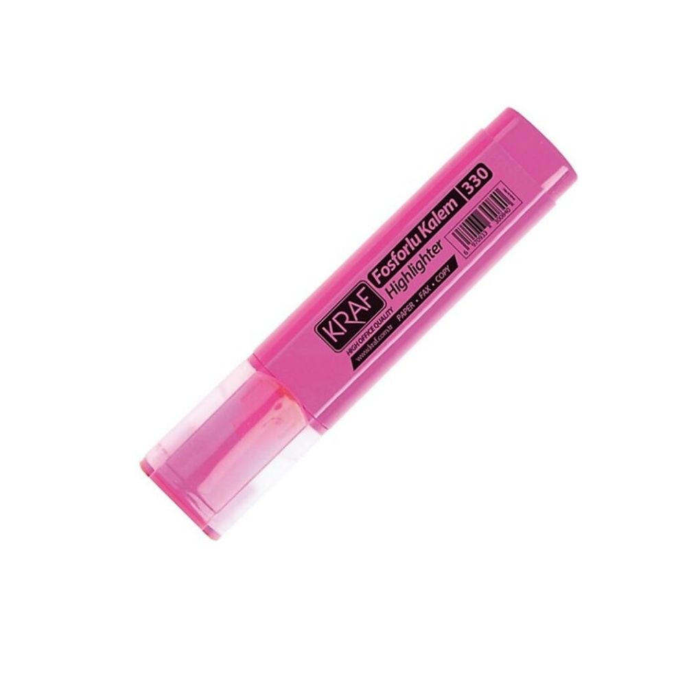 Kraf Fosforlu Kalem 330 Pembe