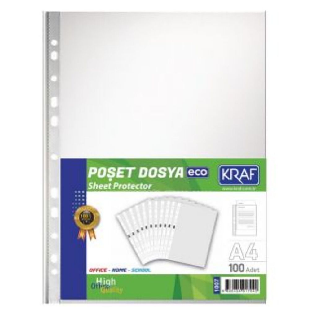 Kraf Poşet Dosya A4 Eco 100 Lü 1007