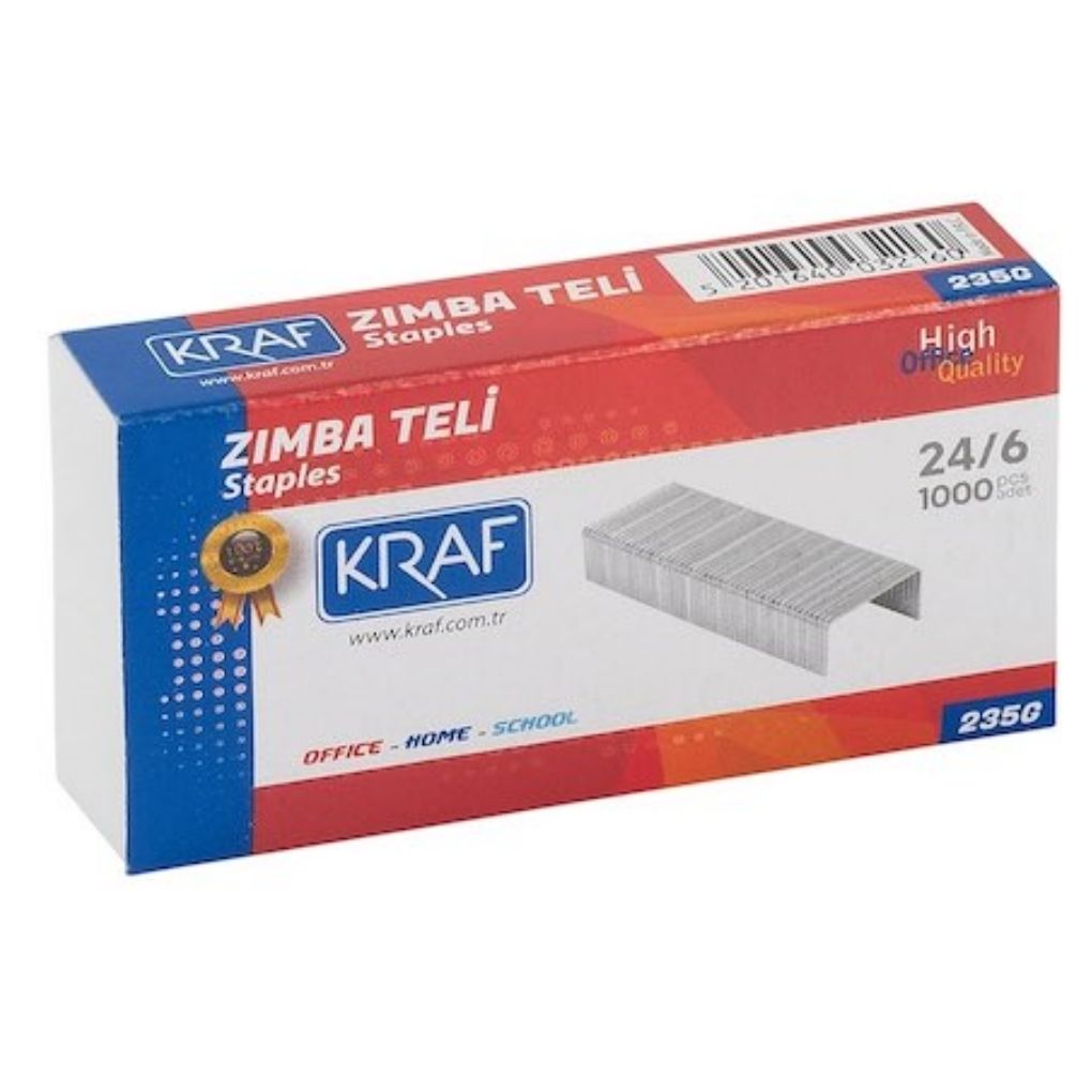 Kraf Zımba Teli 24/6 Beyaz 1000 Li 235G