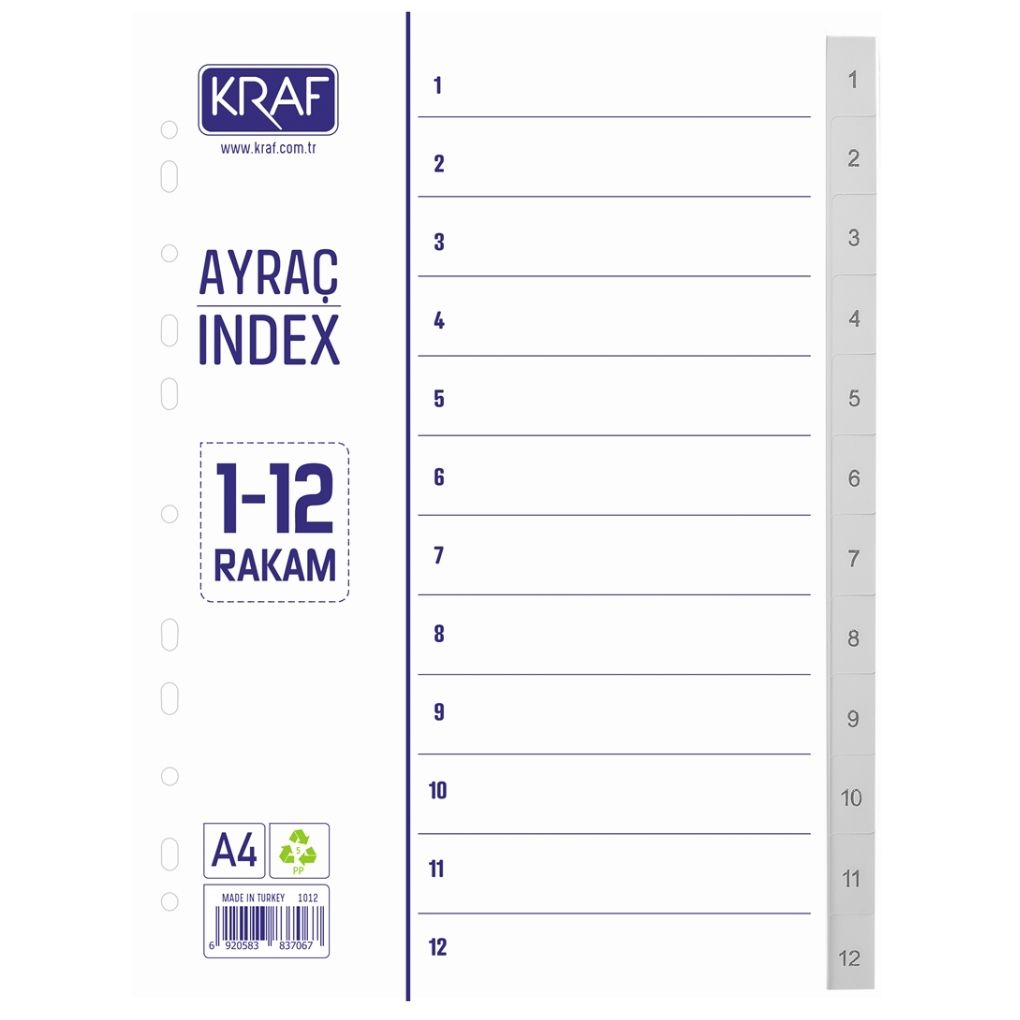 Kraf Seperatör 1012 1-12 Rakam