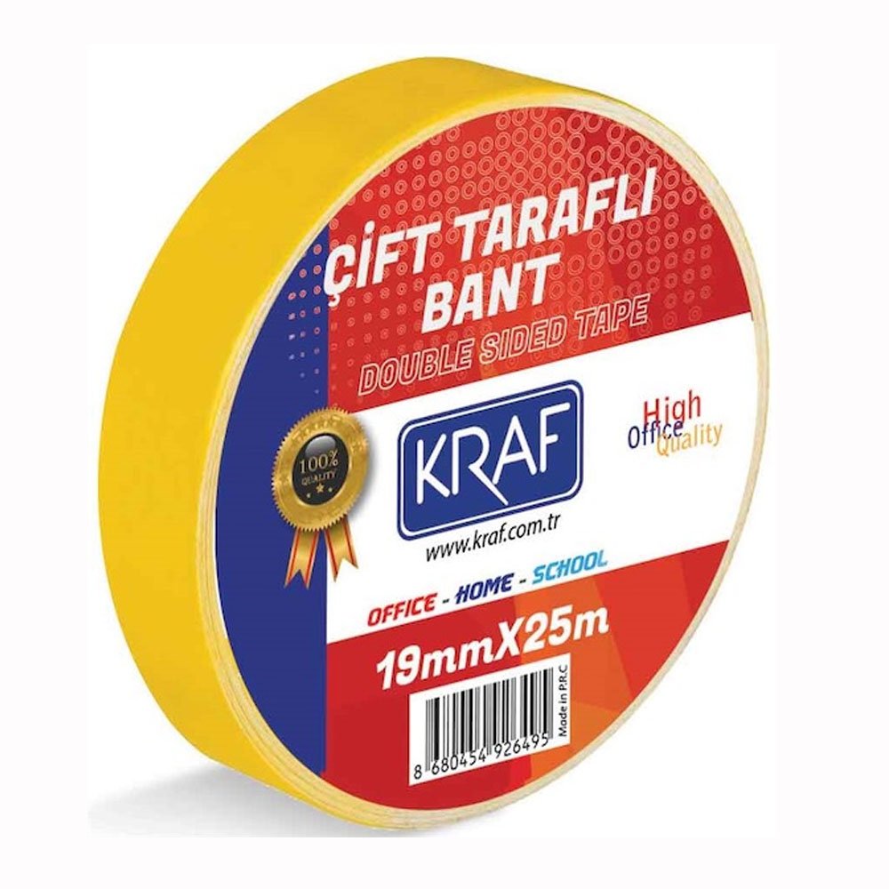 Kraf Çift Taraflı Bant 19Mm X 25M 2519G