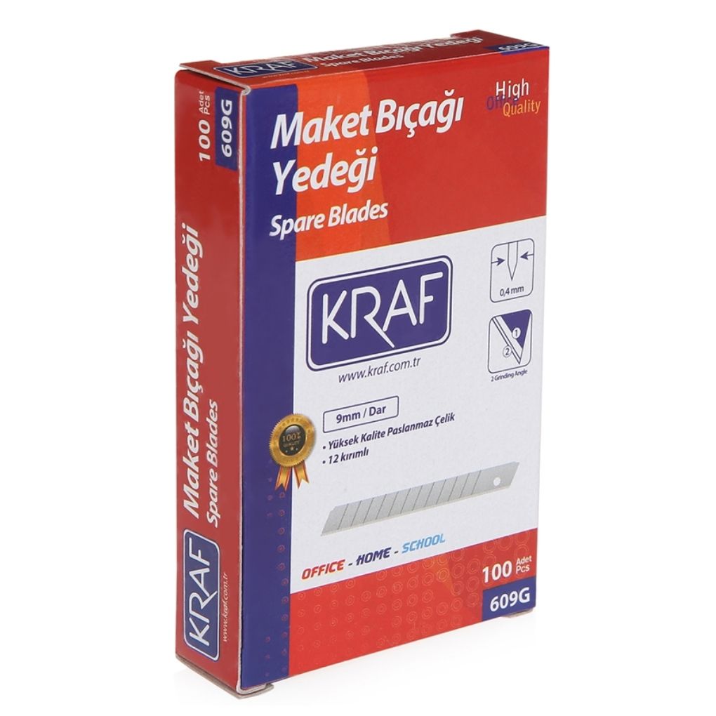 Kraf Maket Bıçağı Yedeği Dar 100 Lü 609G
