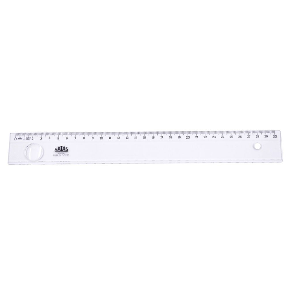 Hatas Cetvel Geniş Plastik Mercekli 30 Cm 00161