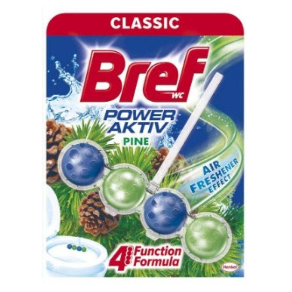 Bref Klozet Kokusu Power Aktıv Tekli 4 Top Çam 50 Gr