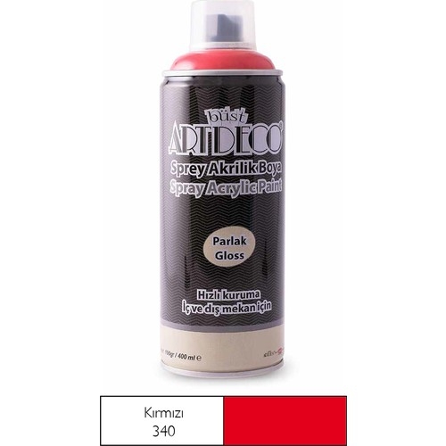 Artdeco Akrilik Sprey Boya Kırmızı 400 Ml