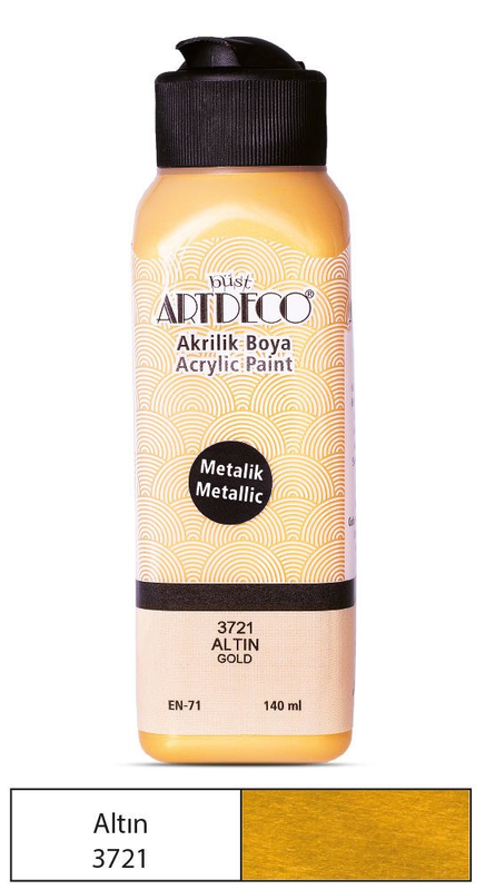Artdeco Metalik Akrilik Boya 140 Ml Altın