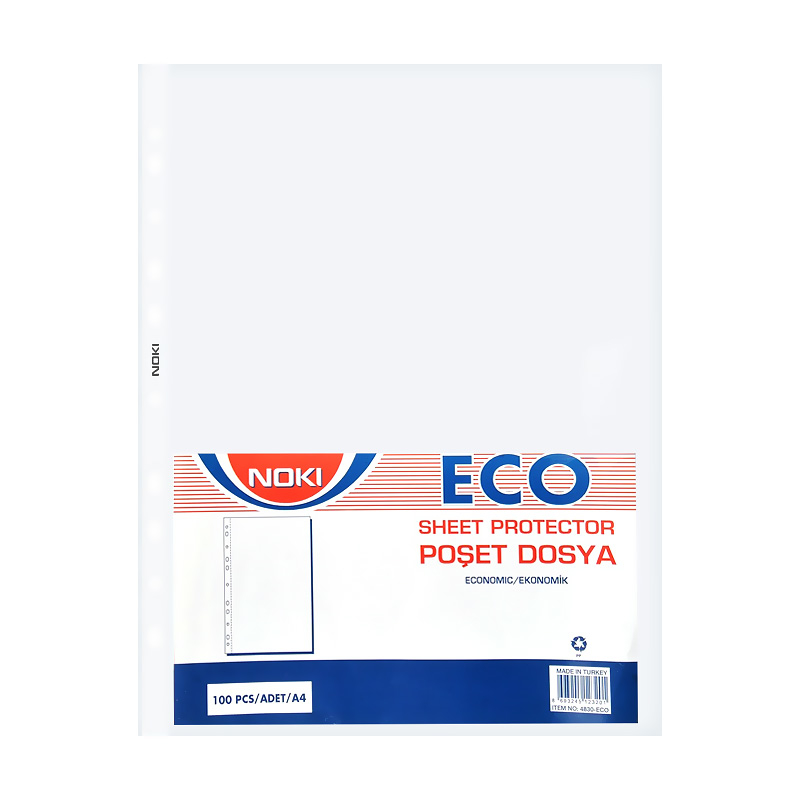 Noki Delikli Poşet Dosya Eco A4 100Lü 4830