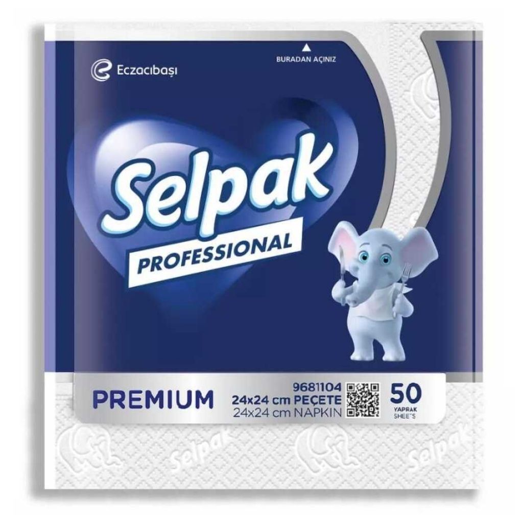 Selpak 9681104 Premıum Mini Peçete Napkin 24X24 Cm 50 Li 24 Lü Koli