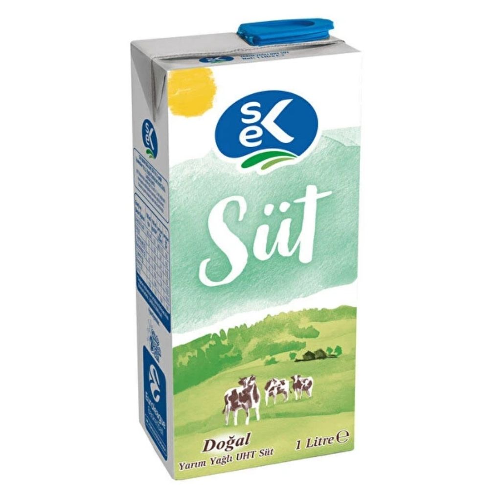Sek Süt Yarım Yağlı 1 Lt 12 Li