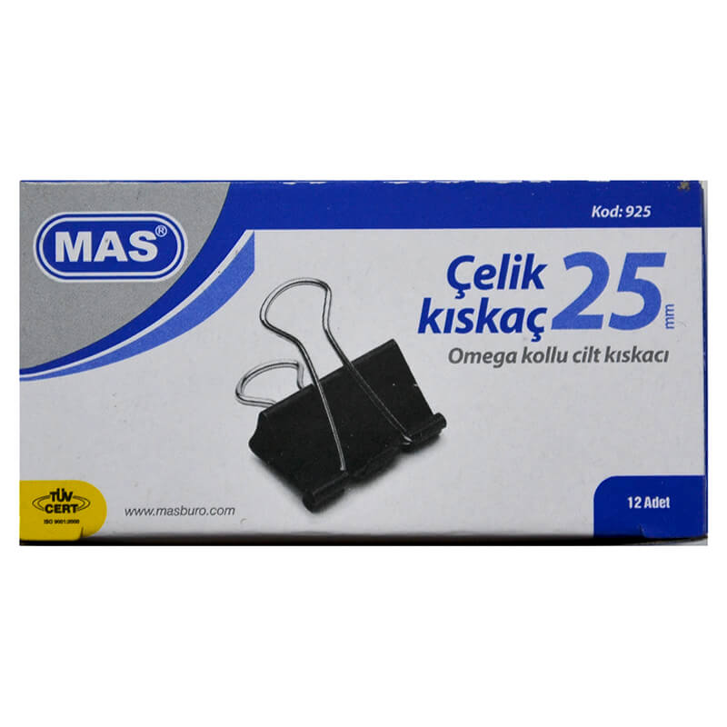 Mas 0925 Omega Kıskaç Çelik 25Mm 12Li Pk