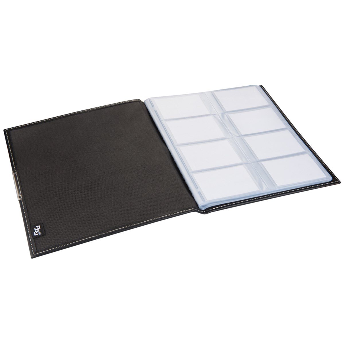 2K Kartvizit Albümü 8 Sıralı 384 Kartlık Business Card Album Vegan 23,5x26,5 cm Dikişli
