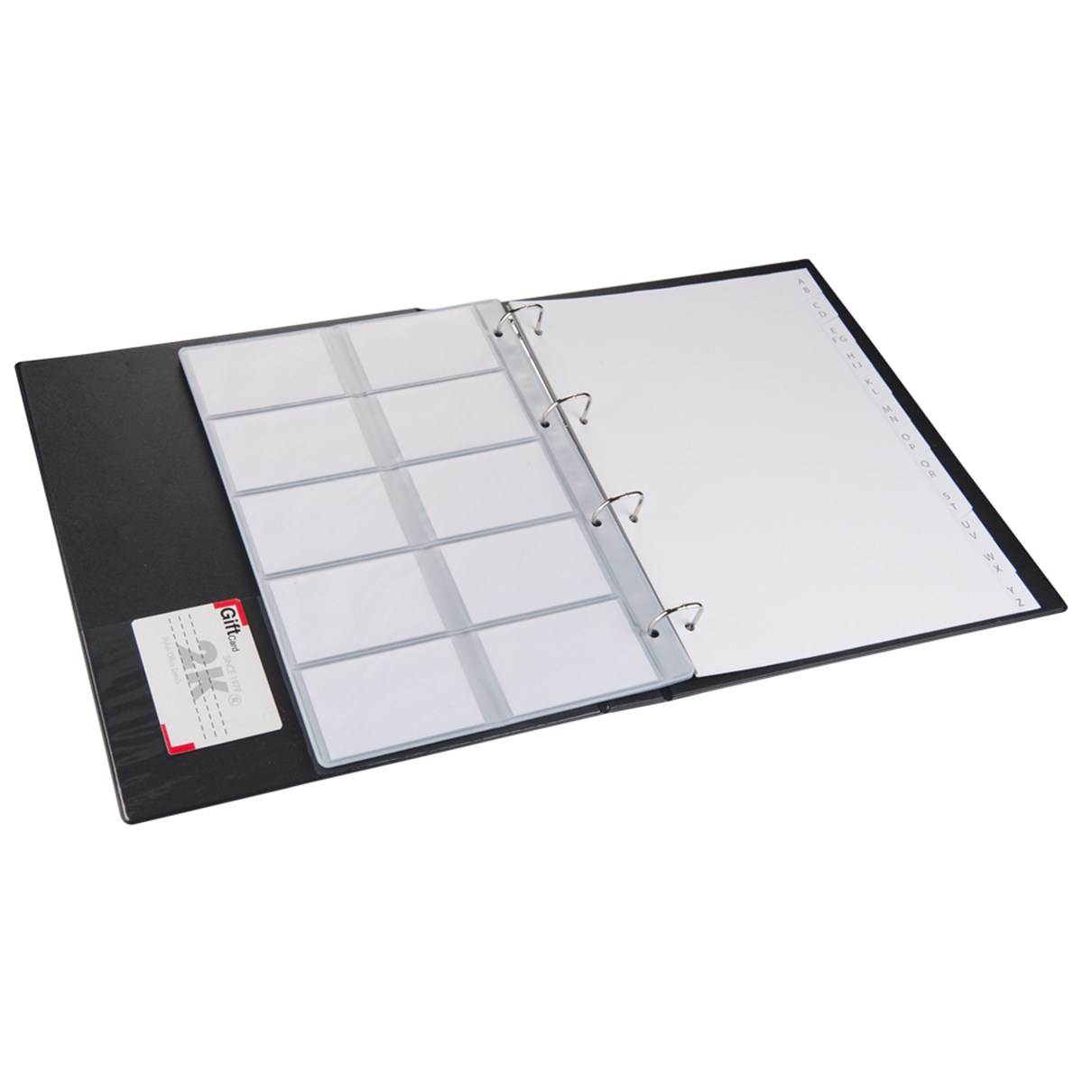 2K Kartvizit Albümü 10 Sıralı 240 Kartlık İndeksli Business Card Album 26,5x32 cm Halkalı