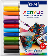 Kraf Akrilik Marker 666 12\'Li