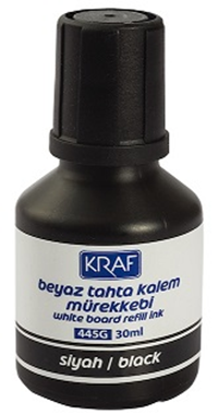 Kraf Beyaz Tahta Kalem Mürekkebi   30Ml 445G Siyah