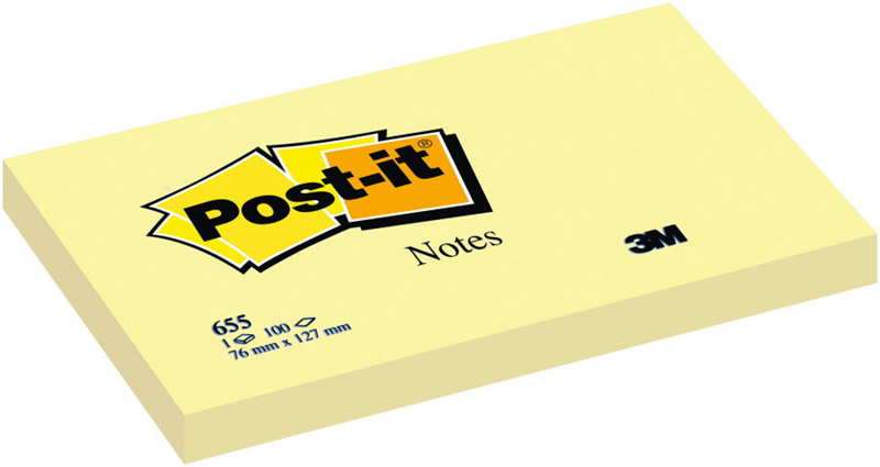 Post-It Yapışkanlı Not Kağıdı Sarı 76X127 100 Yp 655