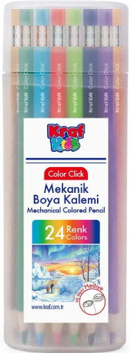 Kraf Kıds Mekanik Renkli Kuru Boya 24 Lü Kk400
