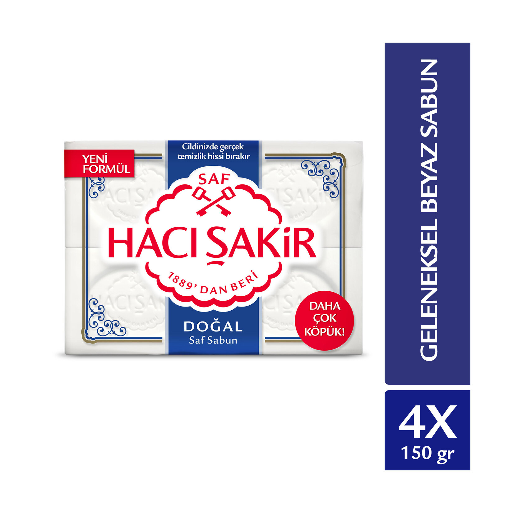 Haci Sakir Türk Hamam Sabunu 4 Kalıp