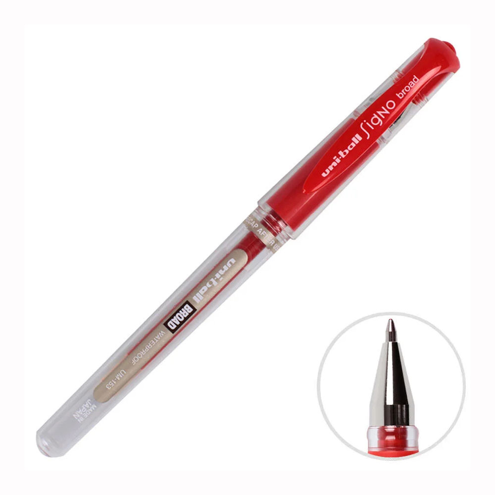 Uni-Ball Um-153 İmza Kalemi 1 Mm Kırmızı