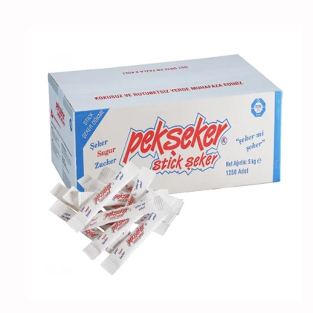 Pekşeker Stick Toz Şeker 4 Gr X 1250 Li 5 Kg