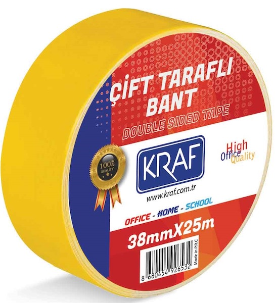 Kraf Çift Taraflı Bant 38Mm X 25M 2538 G