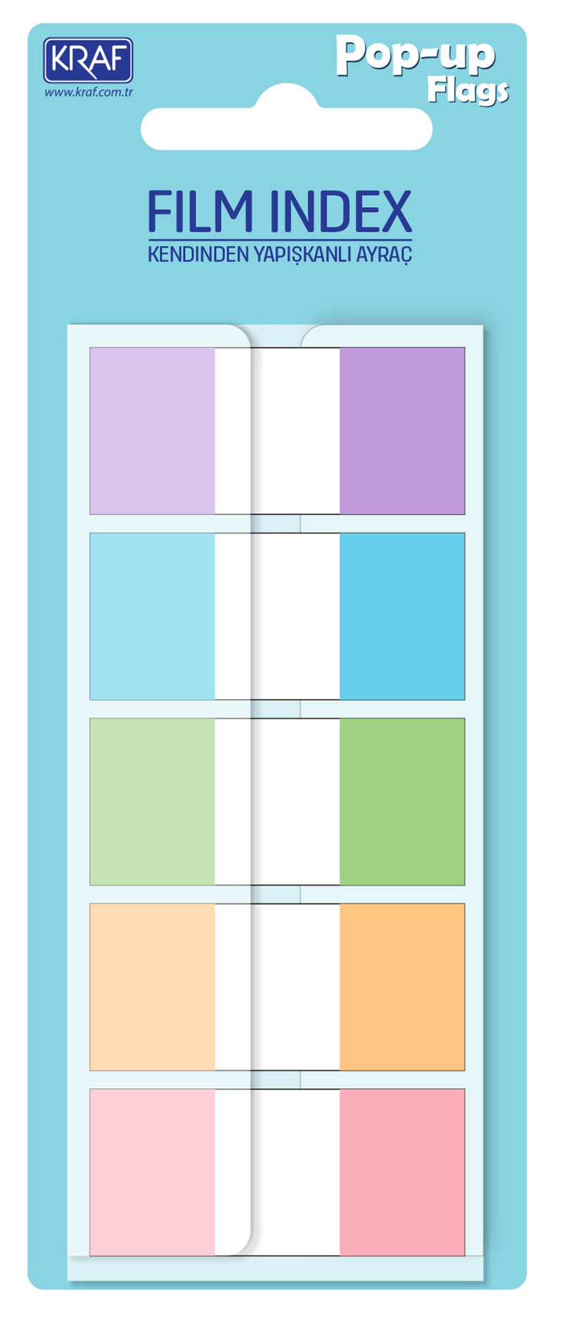 Kraf Index Fılm (Pp) 20X45Mm Pop-Up 5 Renk X 20 Yp 2045
