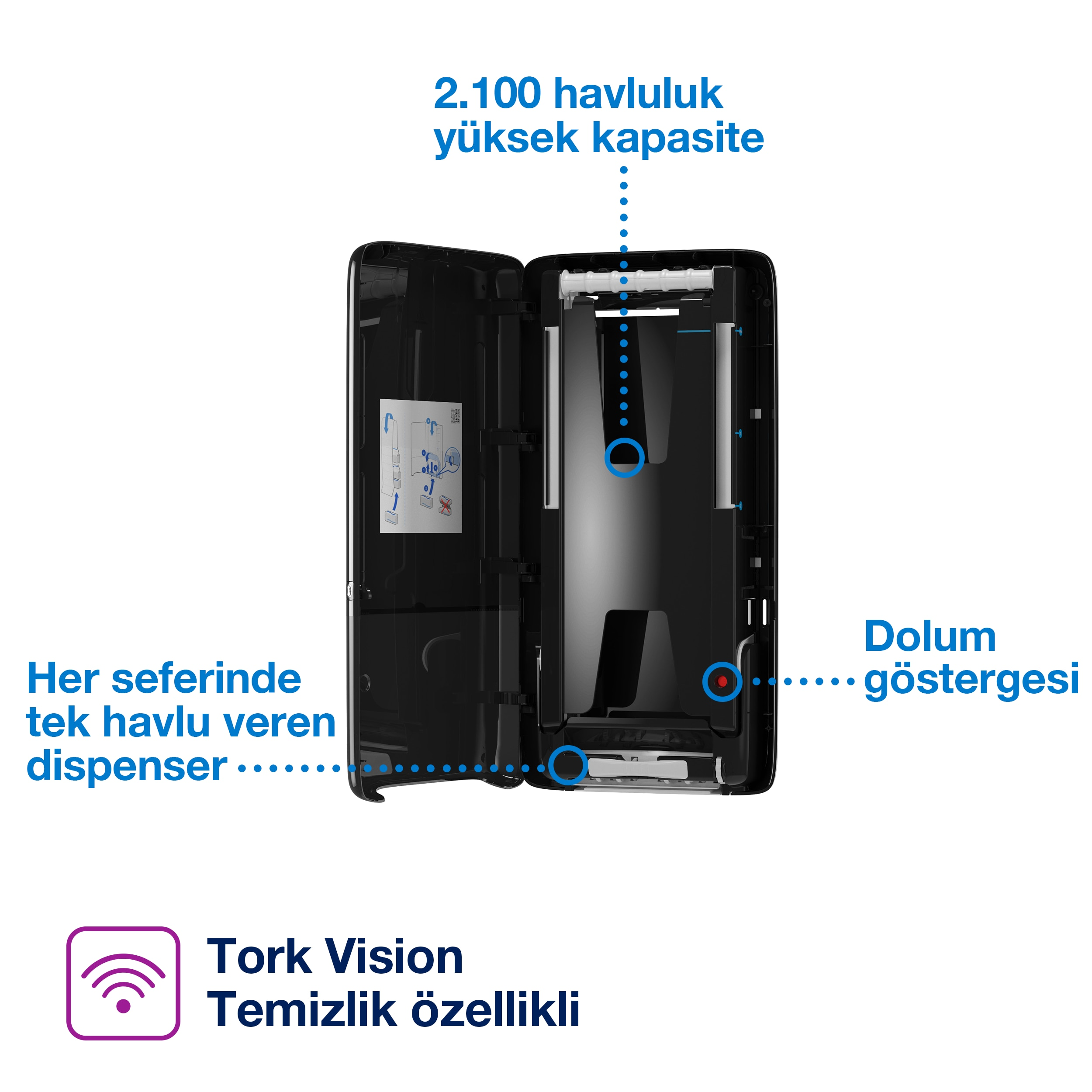 Tork 552500 Peakserve™ Havlu Dispenseri Siyah #3