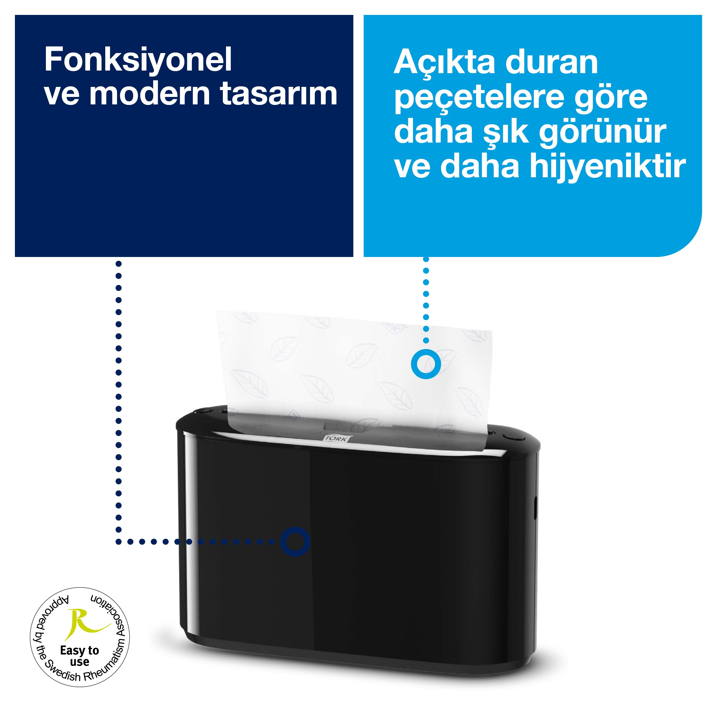 Tork 552208 Xpress® Z Katlı Havlu Dispenseri Masaüstü Siyah #2