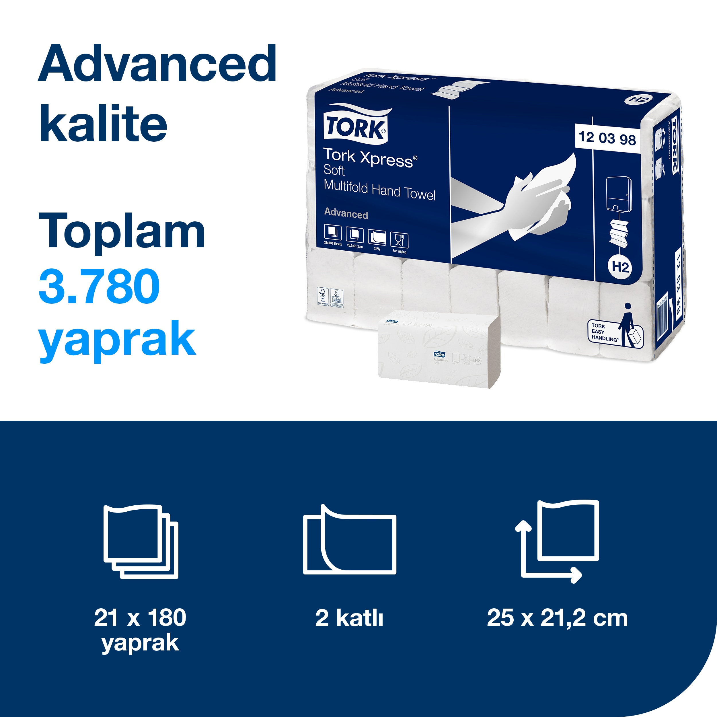 Tork 120398 Xpress® Z Katlı Havlu Advanced 180*21 #3