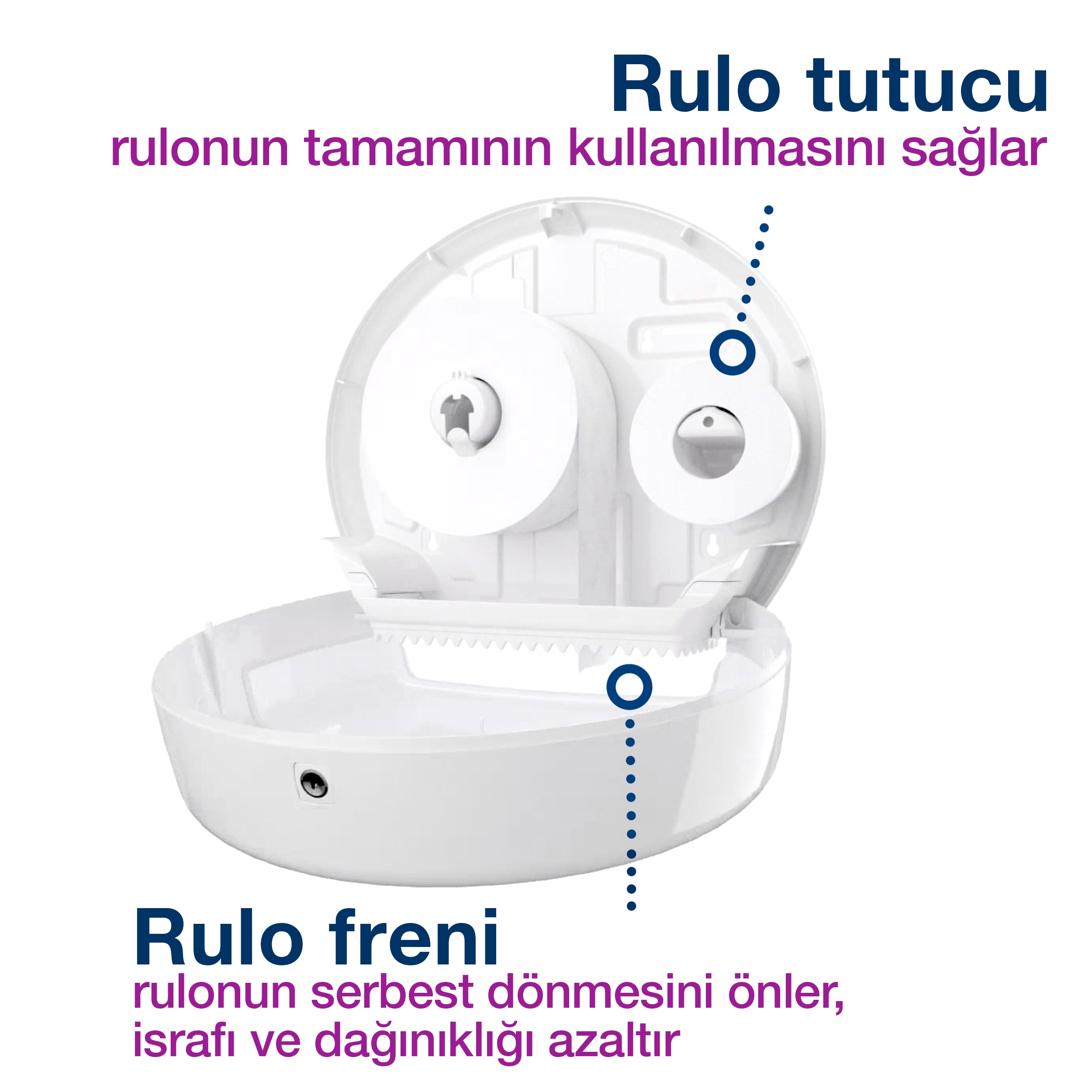 Tork 555000 Jumbo Tuvalet Kağıdı Dispenseri Beyaz #3