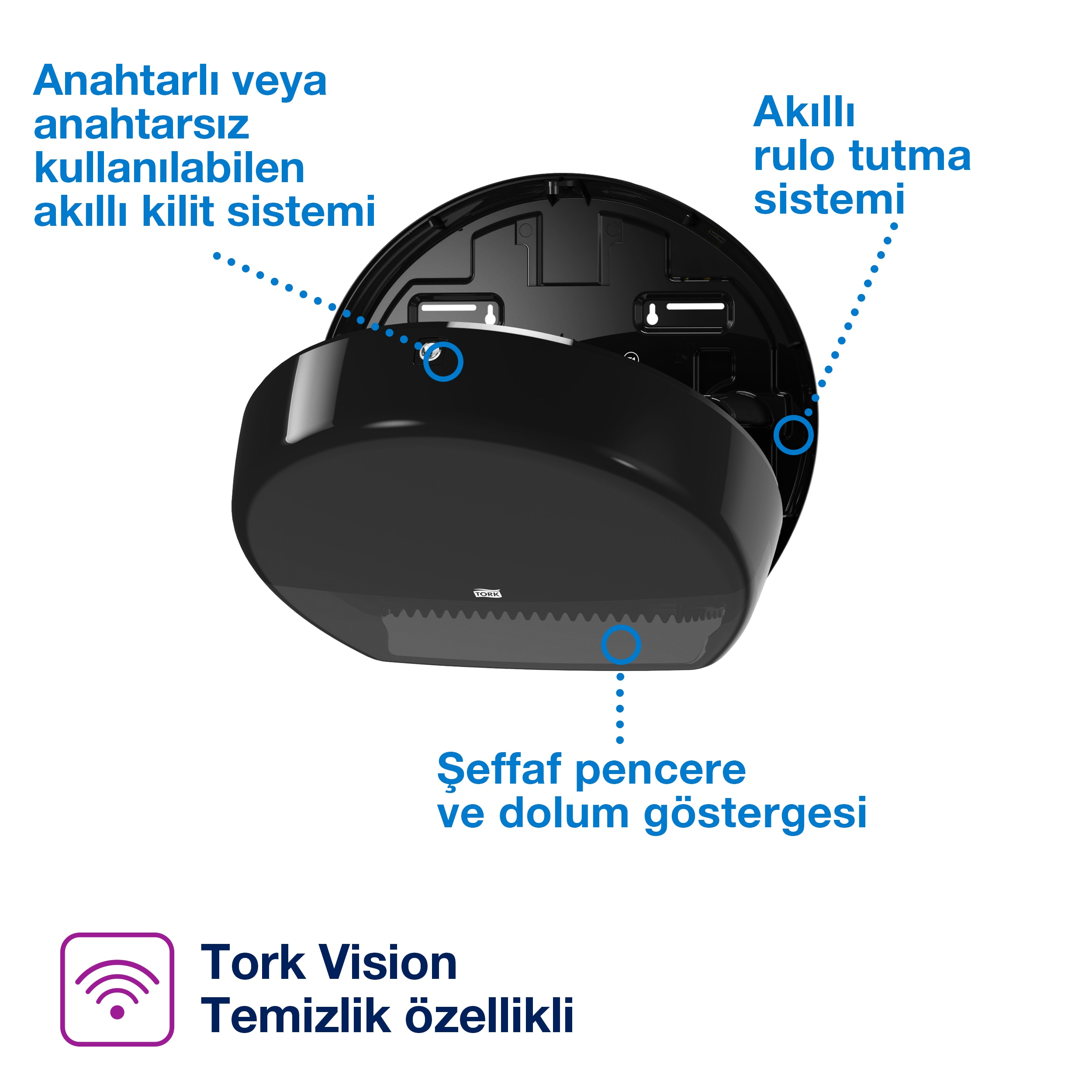 Tork 555000 Jumbo Tuvalet Kağıdı Dispenseri Siyah #2