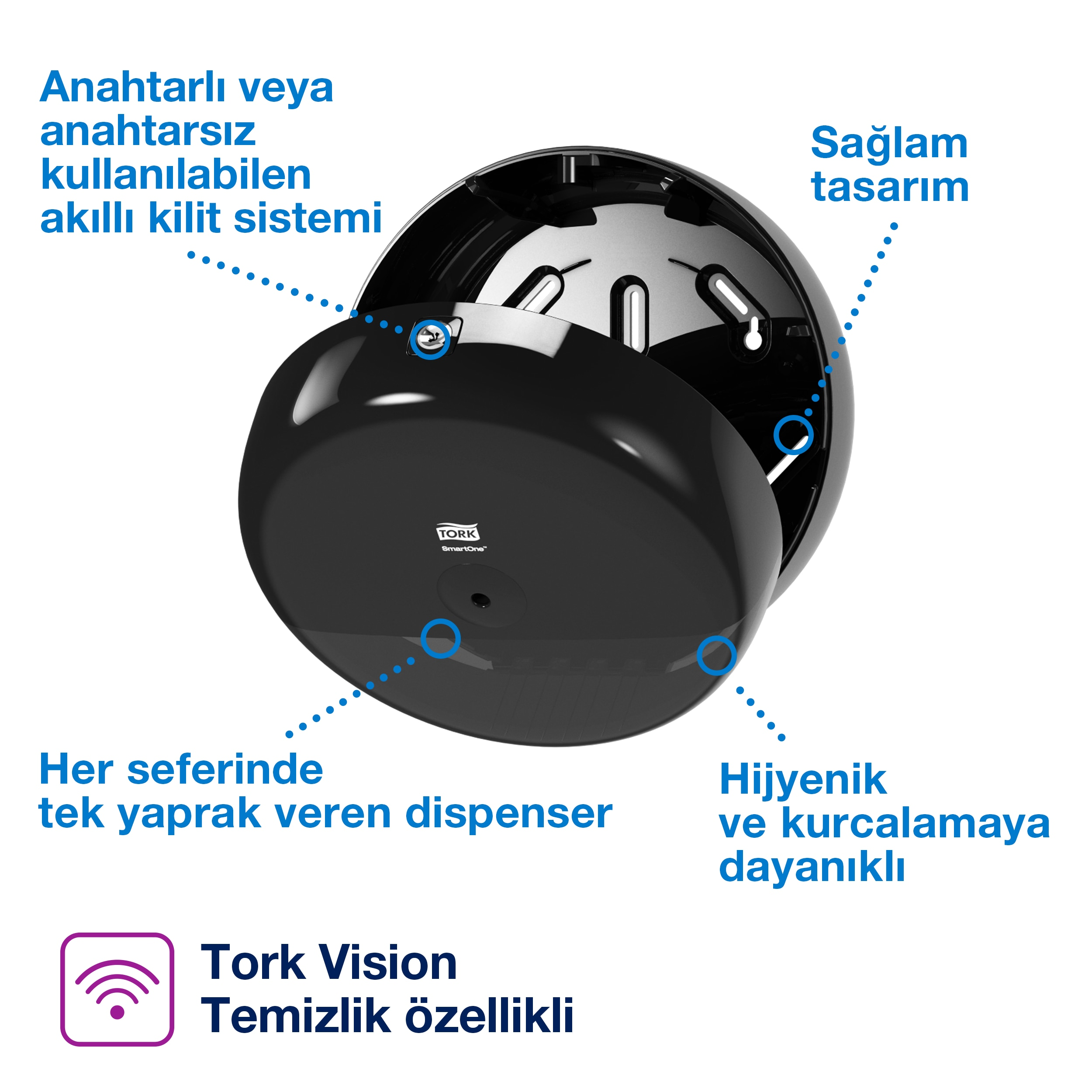 Tork 681008 Smartone Mini Dispenseri Siyah #2