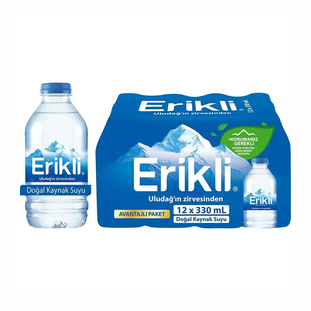 Erikli Su Pet Şişe 330 ml x 12 Adet