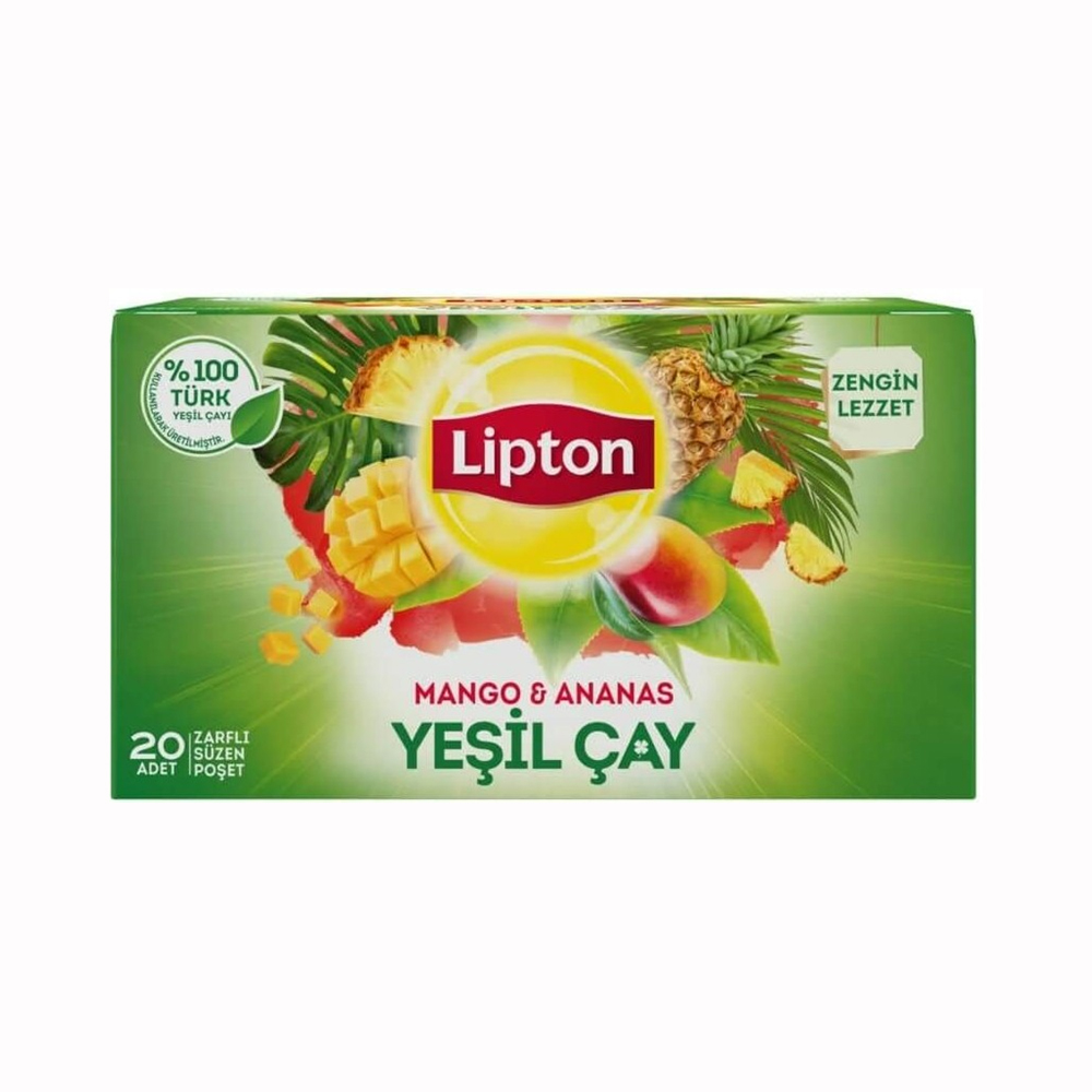 Lipton Bitki Çayı Mango Ananaslı Tropical Yeşil Çay